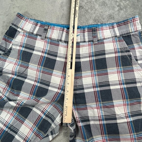 Ocean Pacific Chino Short Men 36 Navy Tartan Pocket Skate Surf Y2K OM32Y0013D - Picture 8 of 11